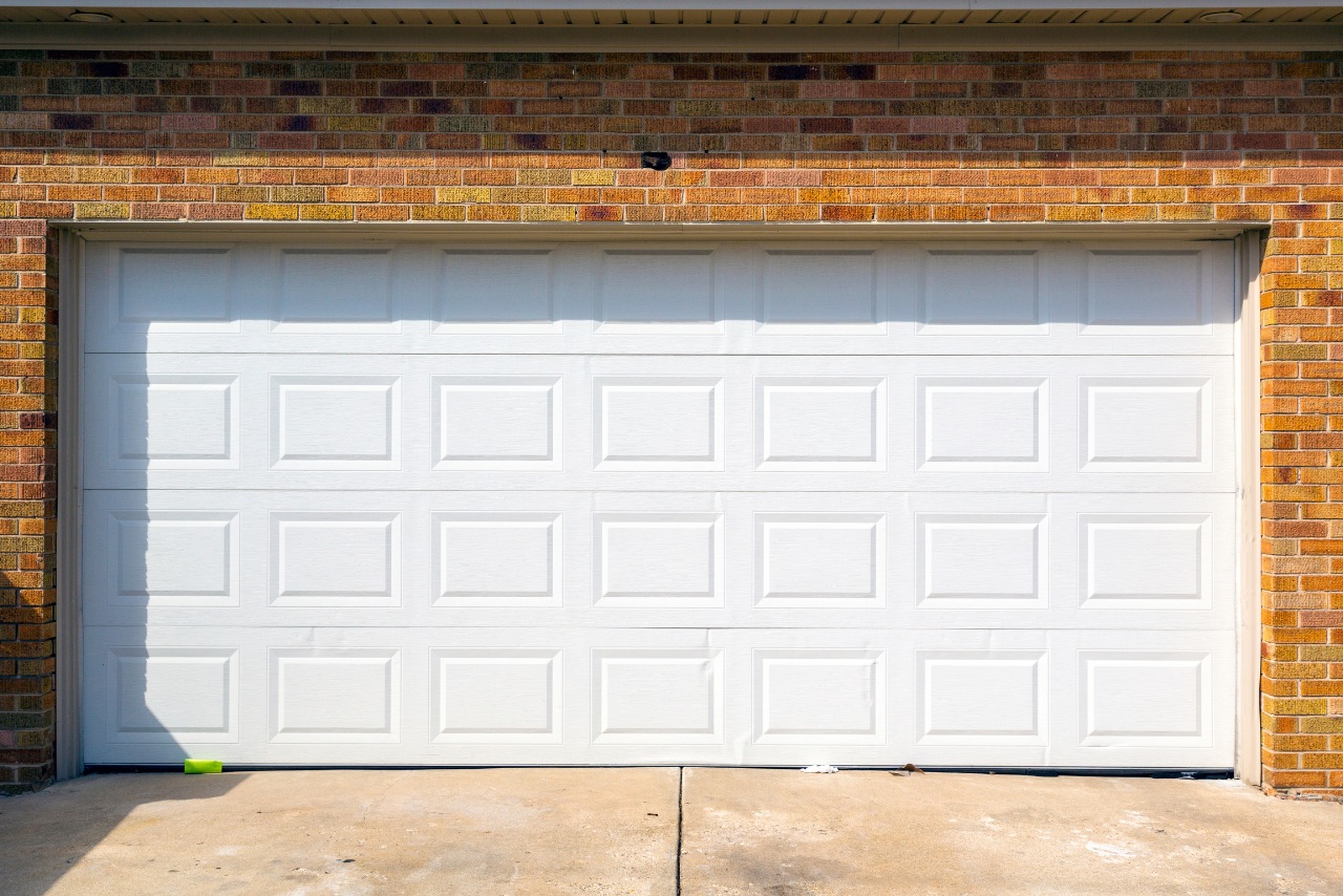 Classic white garage door installation